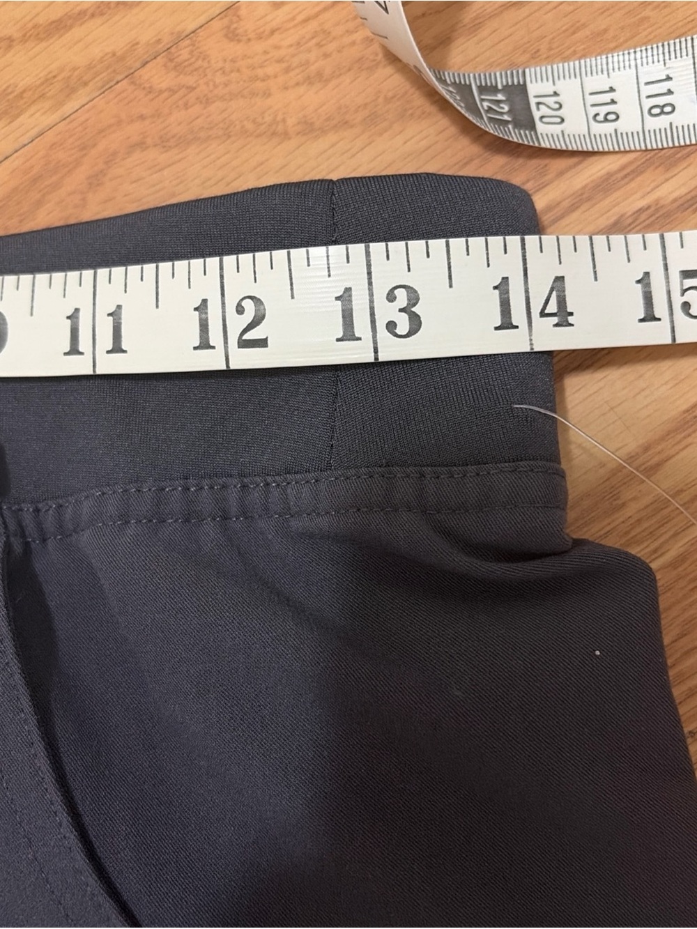 Figs Kade straight leg cargo scrub pants gray with Pink Drawstring - Picture 8 of 9